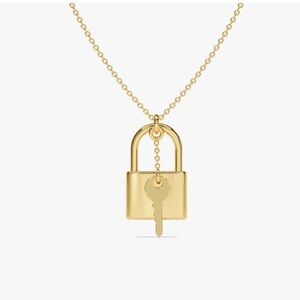 Gold Lock and Key Necklace